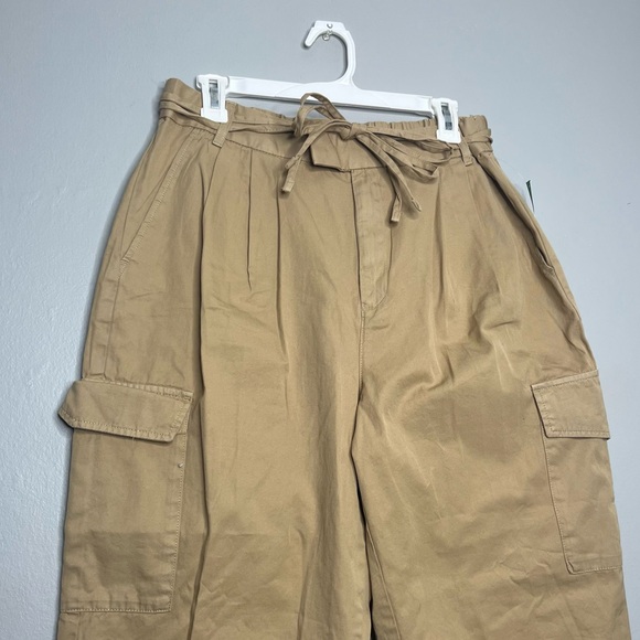 Gap Wide Leg Baggy Utility Khaki Cargo Pants NWT P - Picture 3 of 9